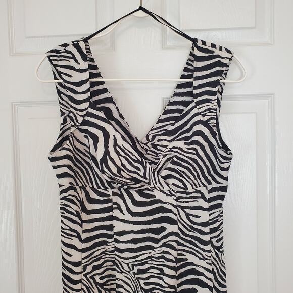 Snap Zebra Midi Sheath Dress Size 11 - Picture 2 of 9